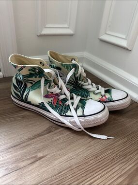 Tropical Print Converse High Top Sneakers